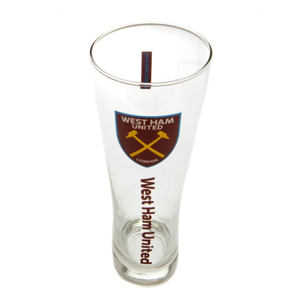 West Ham United FC Crest 570ml Tall Beer Glass