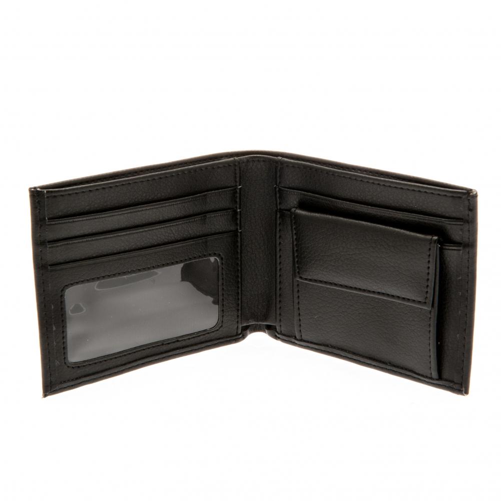 Arsenal FC Black Faux Leather Embroidered Crest Wallet