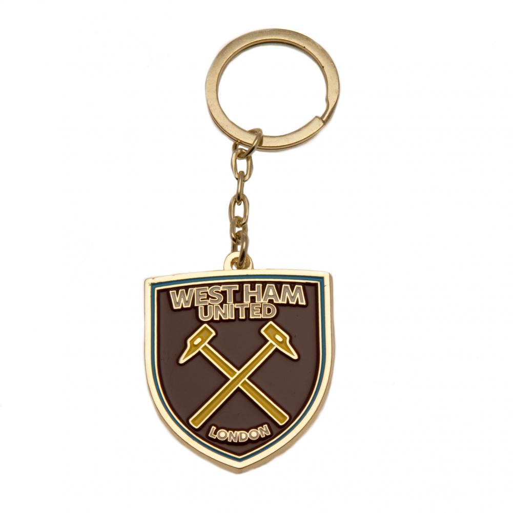 West Ham United FC Crest Metal Keyring