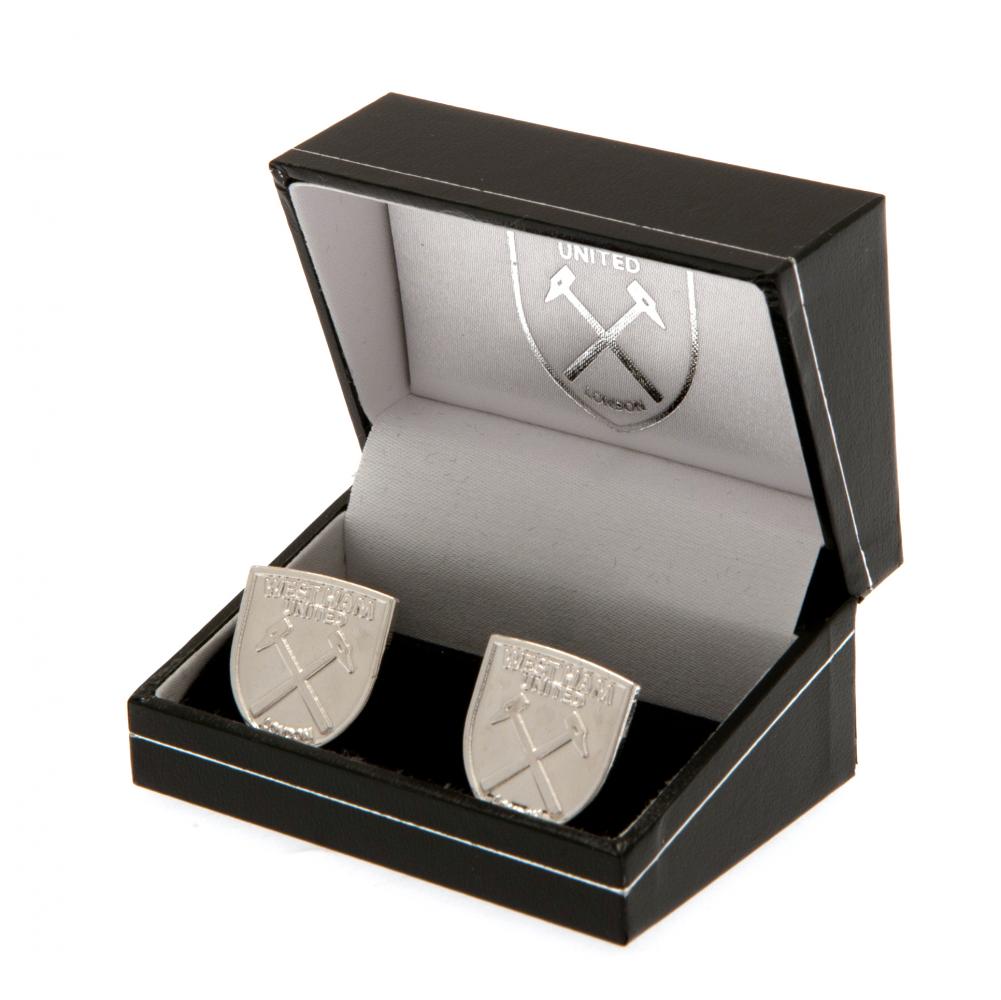 West Ham United FC Silver Plated Formed Crest Cufflinks - Image 2