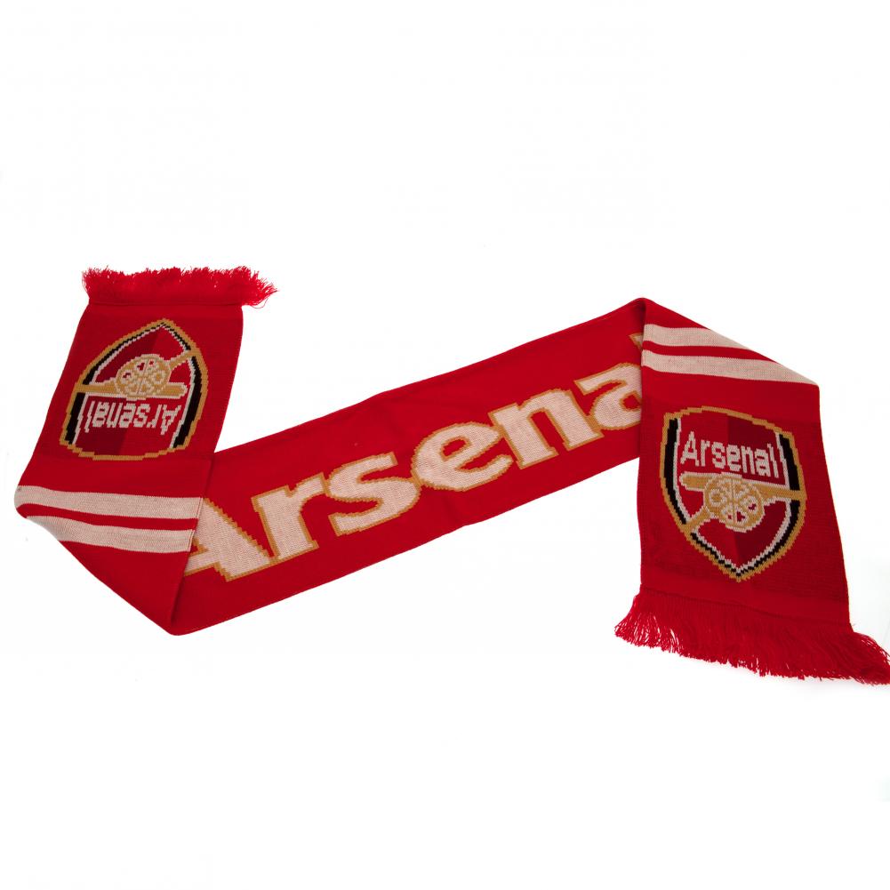 Arsenal FC Red 'Gunners' Jacquard Knit Scarf