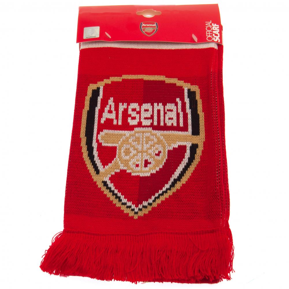 Arsenal FC Red 'Gunners' Jacquard Knit Scarf