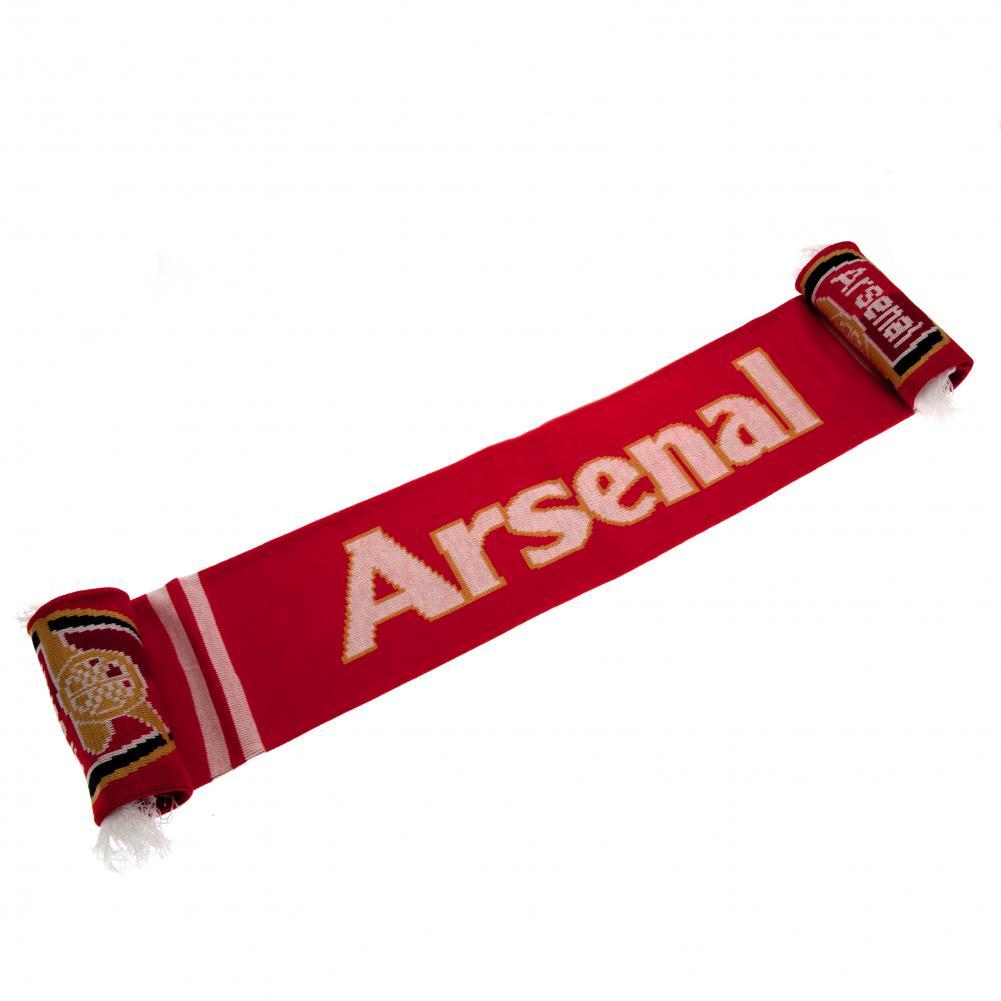 Arsenal FC Red 'Gunners' Jacquard Knit Scarf