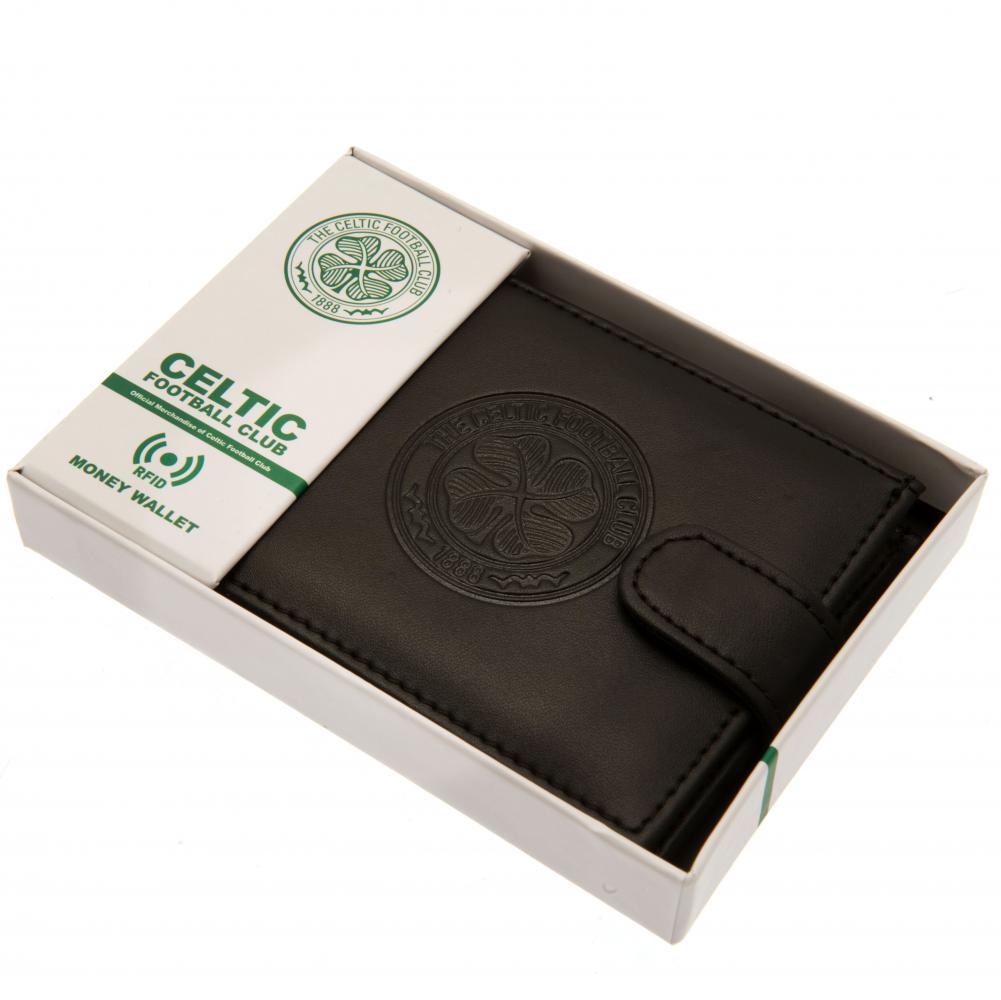 Celtic FC Black Leather rfid Anti Fraud Wallet - Image 4