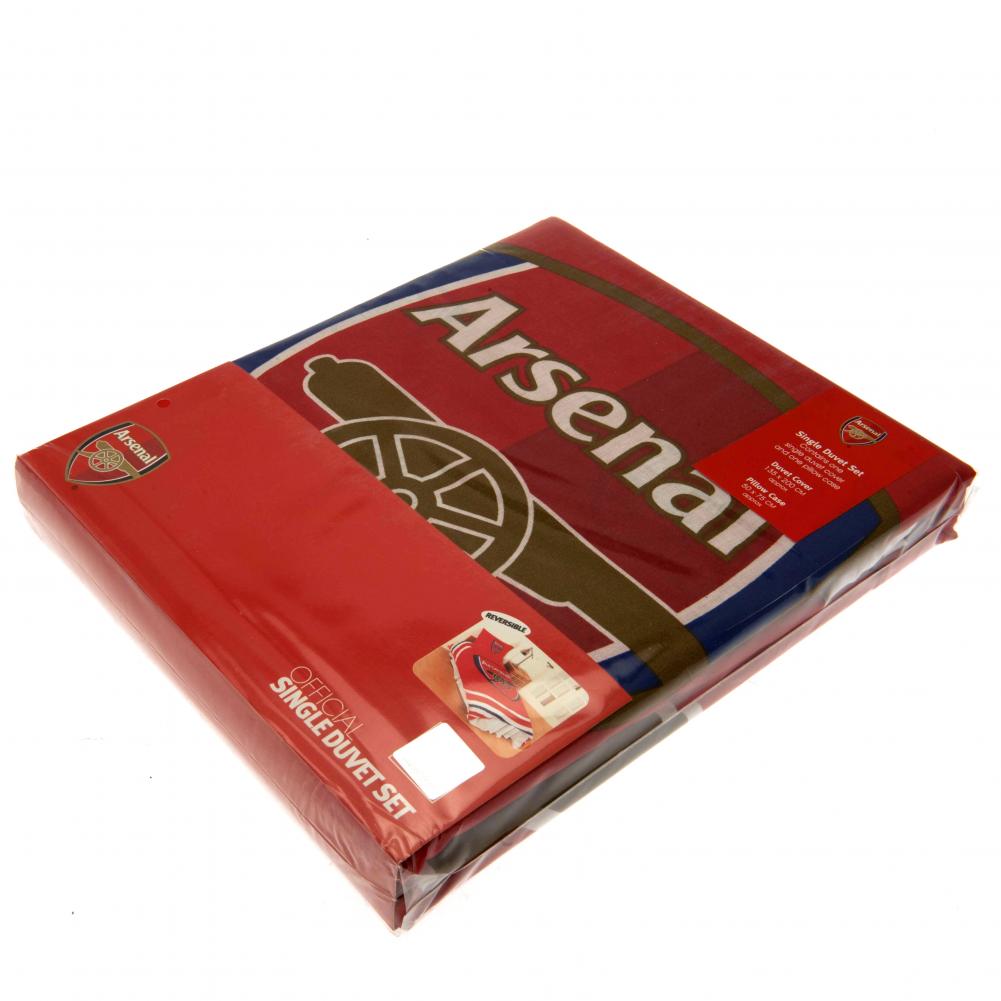 Arsenal FC Crest Pulse Design Single Duvet Set