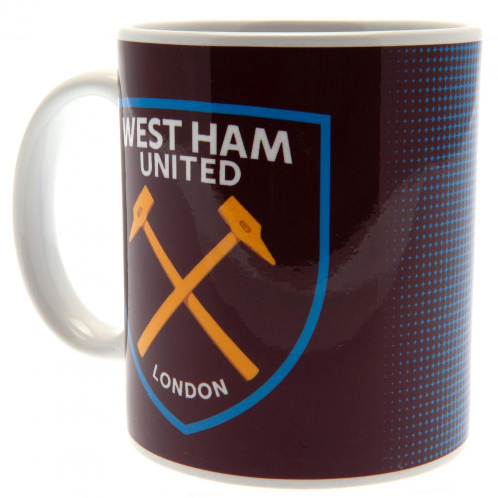 west ham united halftone design mug