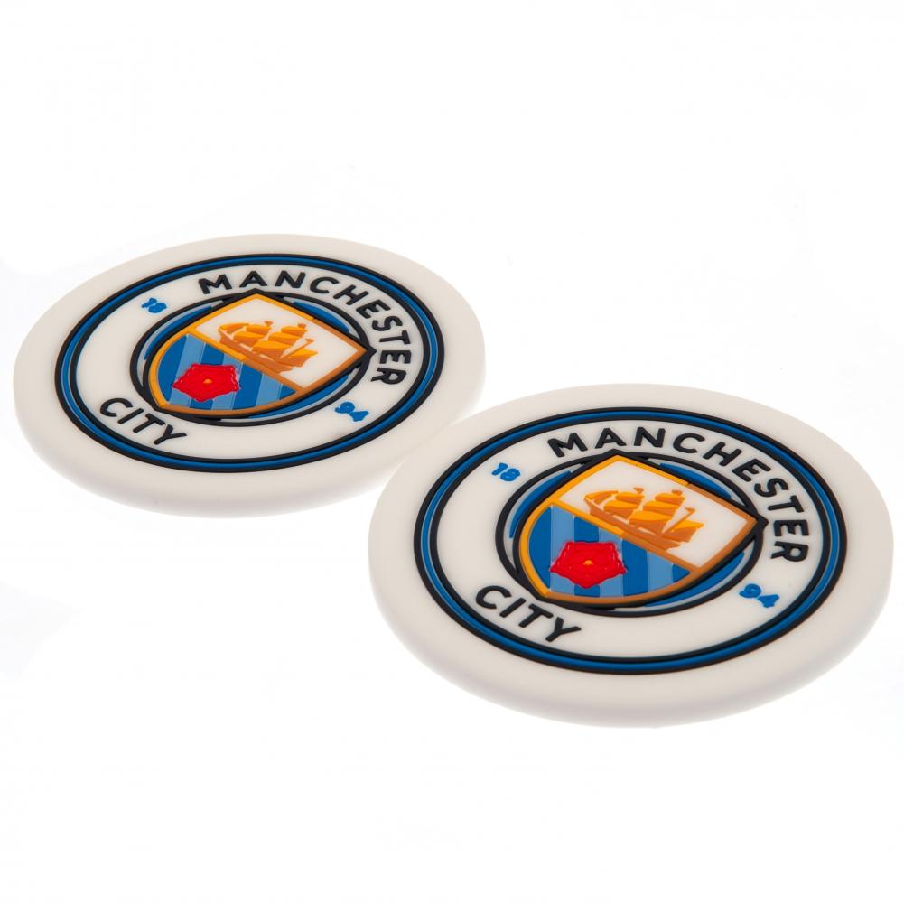 Manchester City FC 2 Pack Crest Coaster Set - Image 2