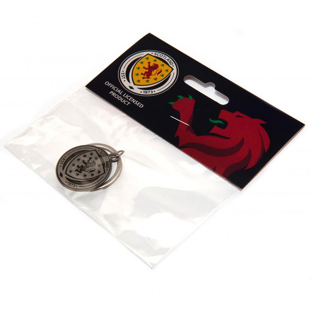 Scottish FA Crest Antique Silver Keyring - Image 3