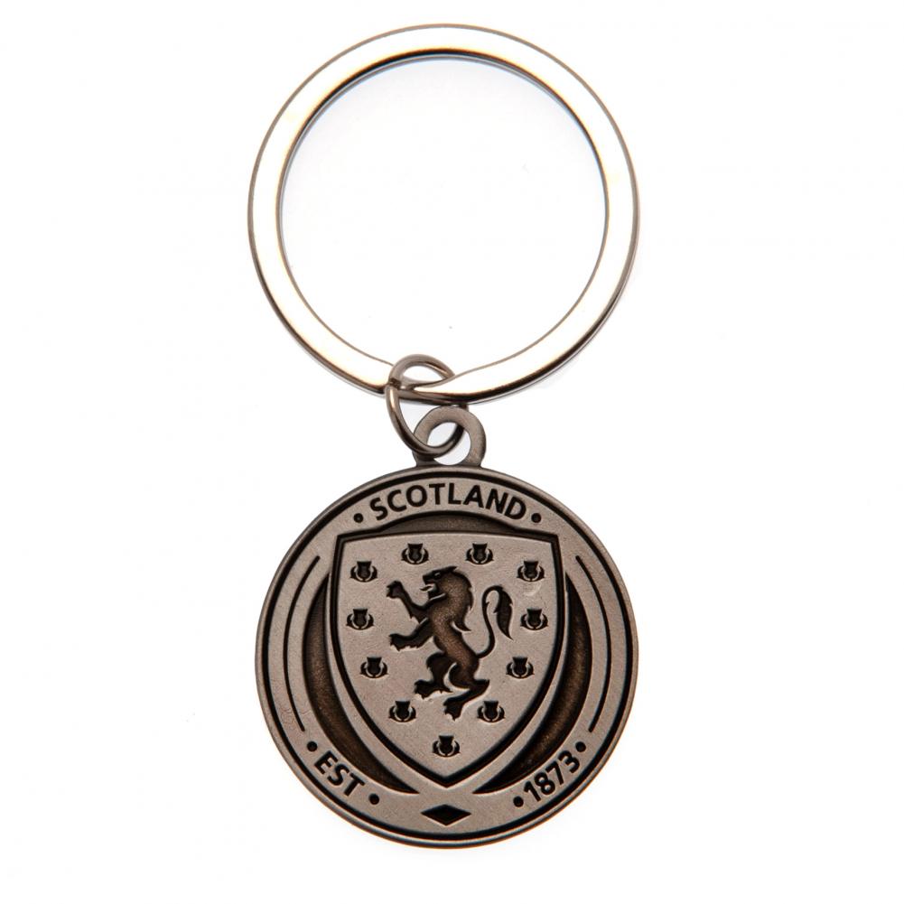 Scottish FA Crest Antique Silver Keyring