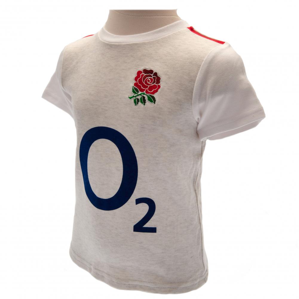 England RFU 6/9 Months Rose Shirt & Short Set - Image 2