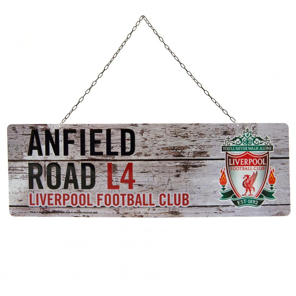 Liverpool FC Anfield Road Rustic Garden Sign