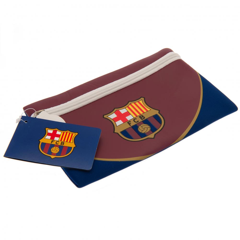 FC Barcelona Crest Swoop Design Neoprene Pencil Case - Image 3