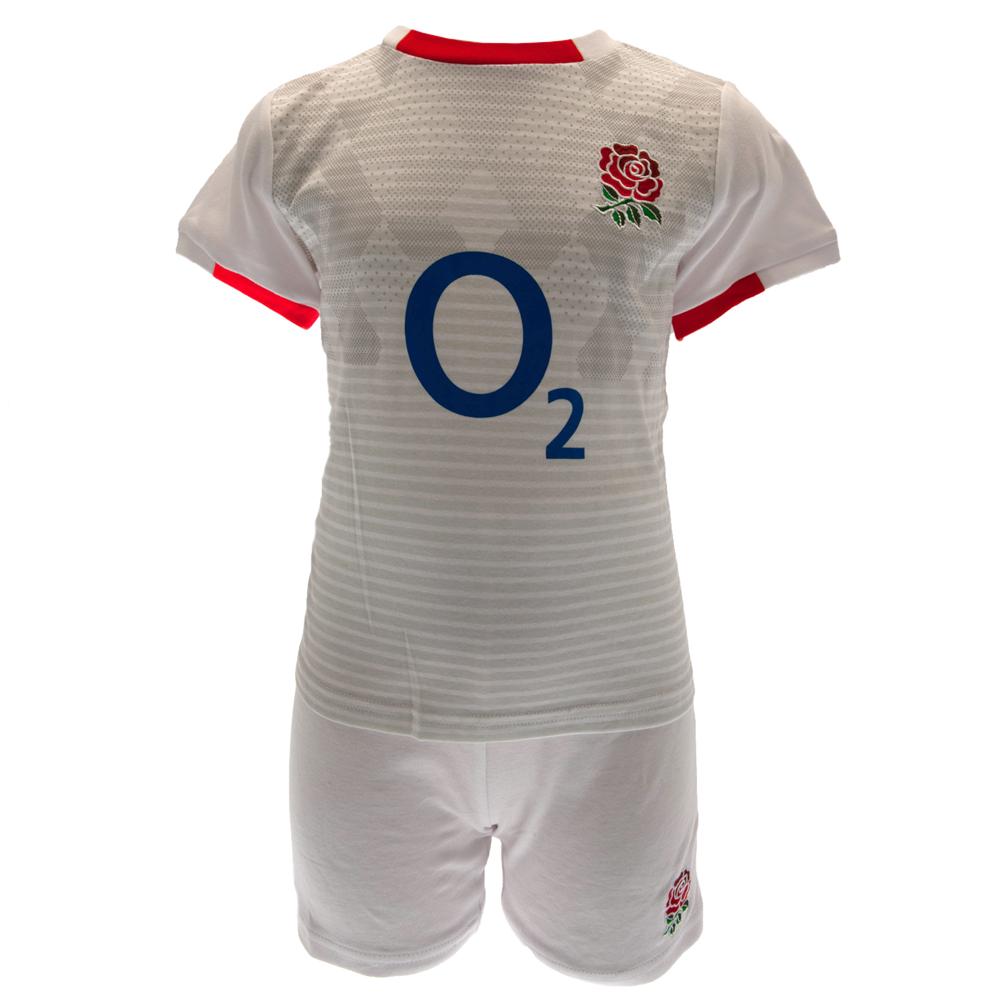 England RFU 6/9 Months White & Grey Shirt & Short Set