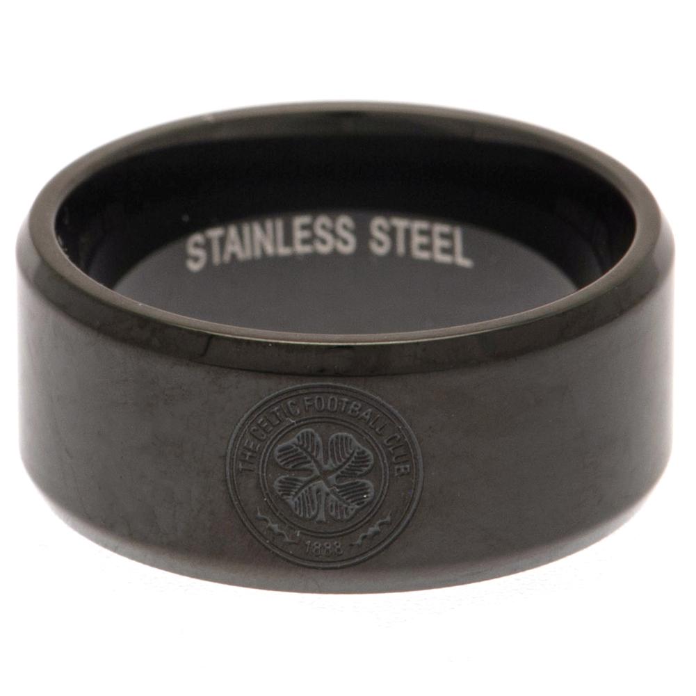 Celtic FC Black Ion Plated Ring Medium