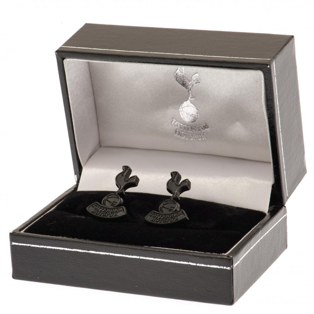 Tottenham Hotspur FC Black Ion Plated Crest Cufflinks - Image 2