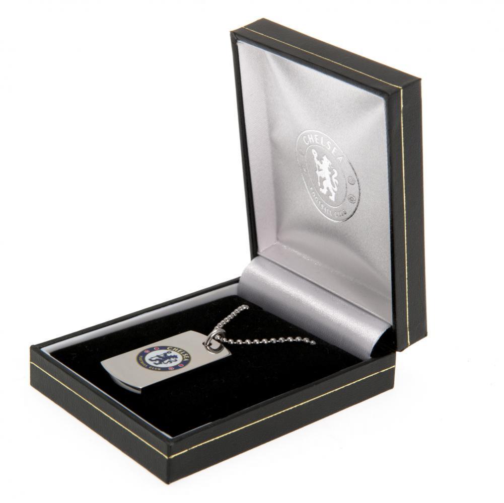 Chelsea FC Colour Crest Stainless Steel Dog Tag & Chain - Image 3