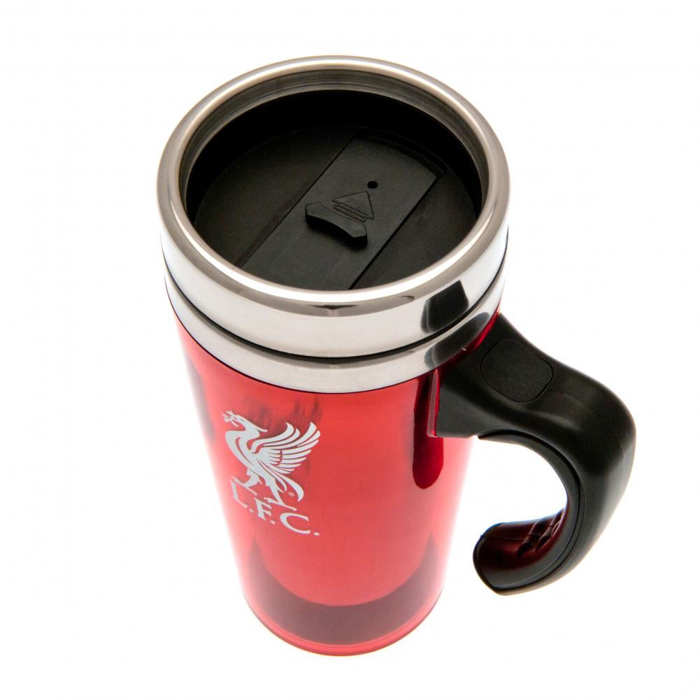 Liverpool FC 450ml Stainless Steel Handled Travel Mug - Image 2