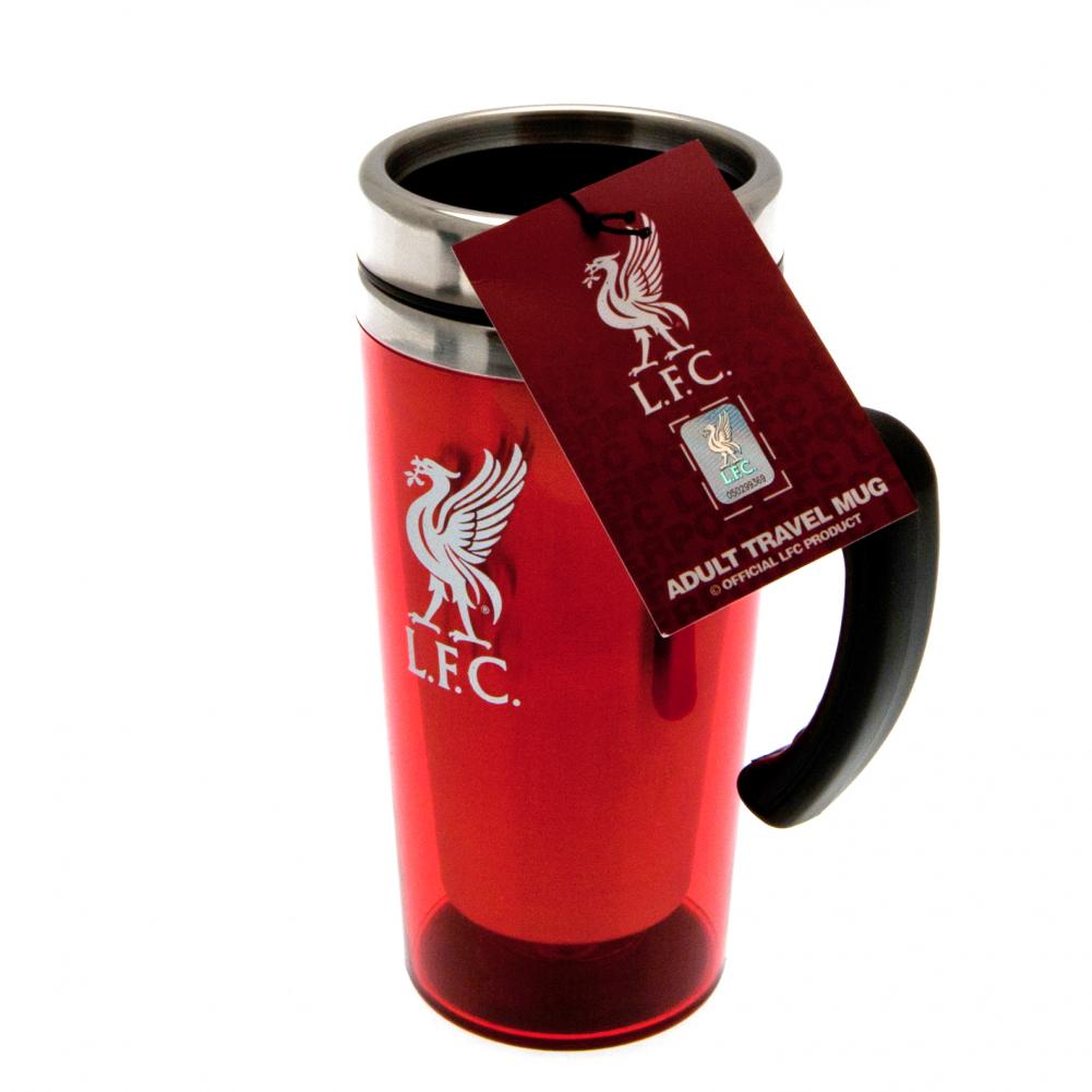 Liverpool FC 450ml Stainless Steel Handled Travel Mug - Image 3