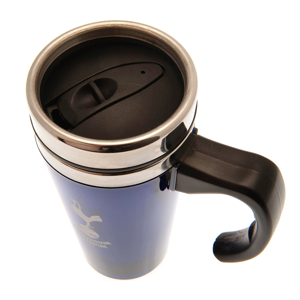 Tottenham Hotspur FC 450ml Crest Navy Blue Handled Travel Mug - Image 2