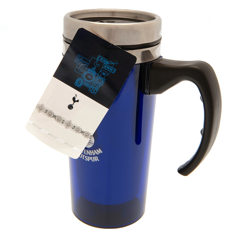 Tottenham Hotspur FC 450ml Crest Navy Blue Handled Travel Mug - Image 3