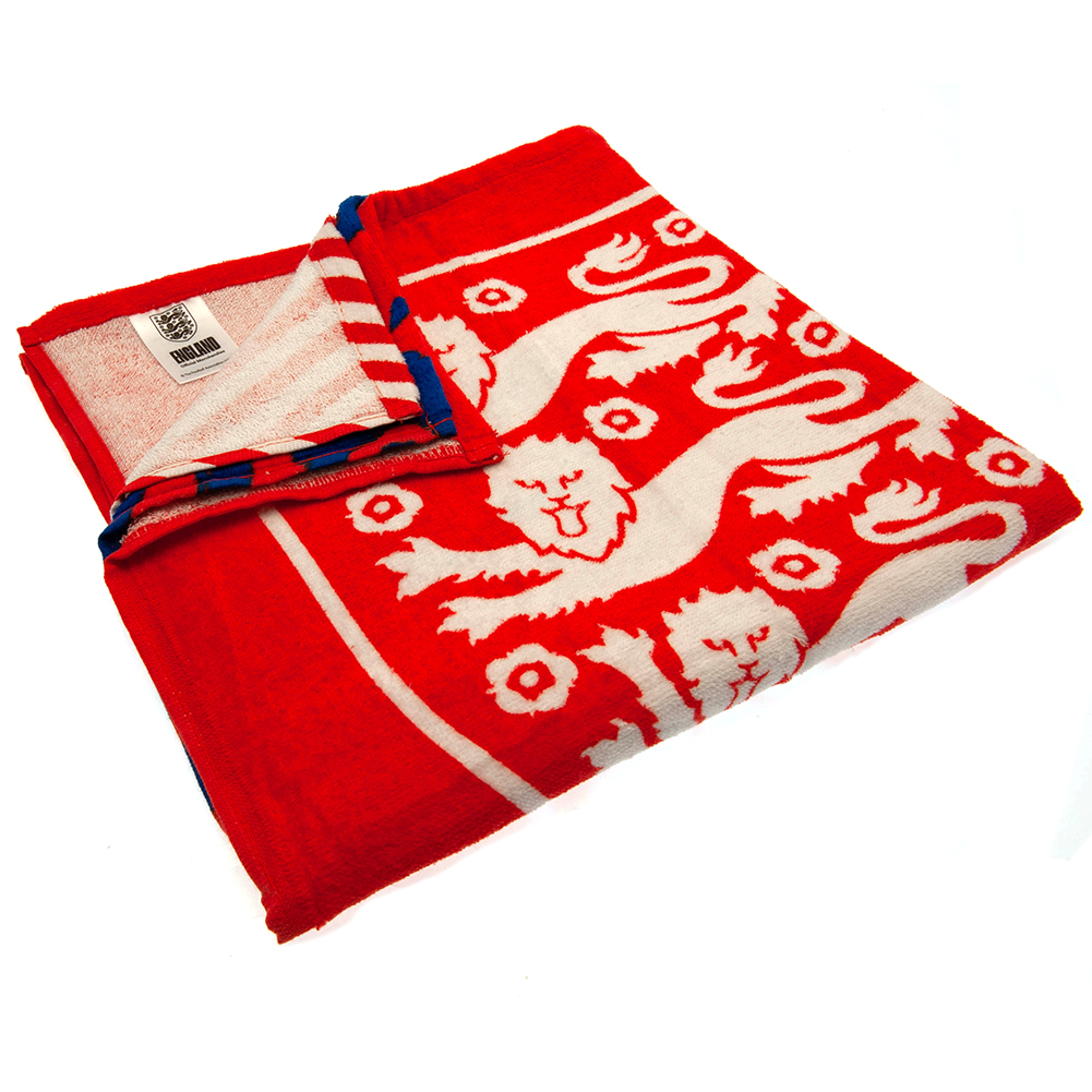 England FA 100% Cotton Three Lions Towel - Image 2