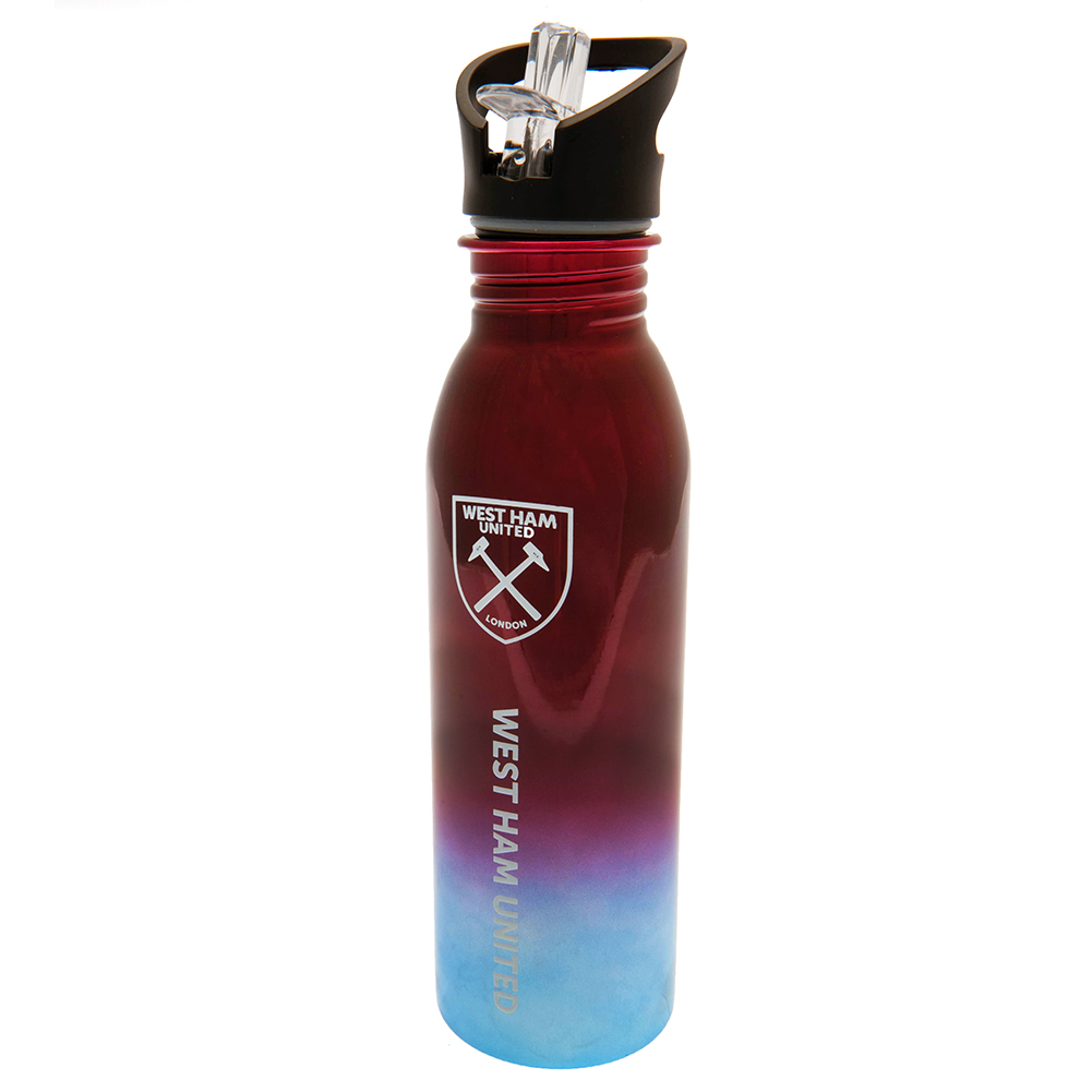 west ham united metallic water bottle