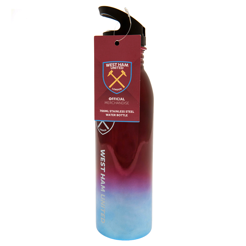 west ham united metallic water bottle