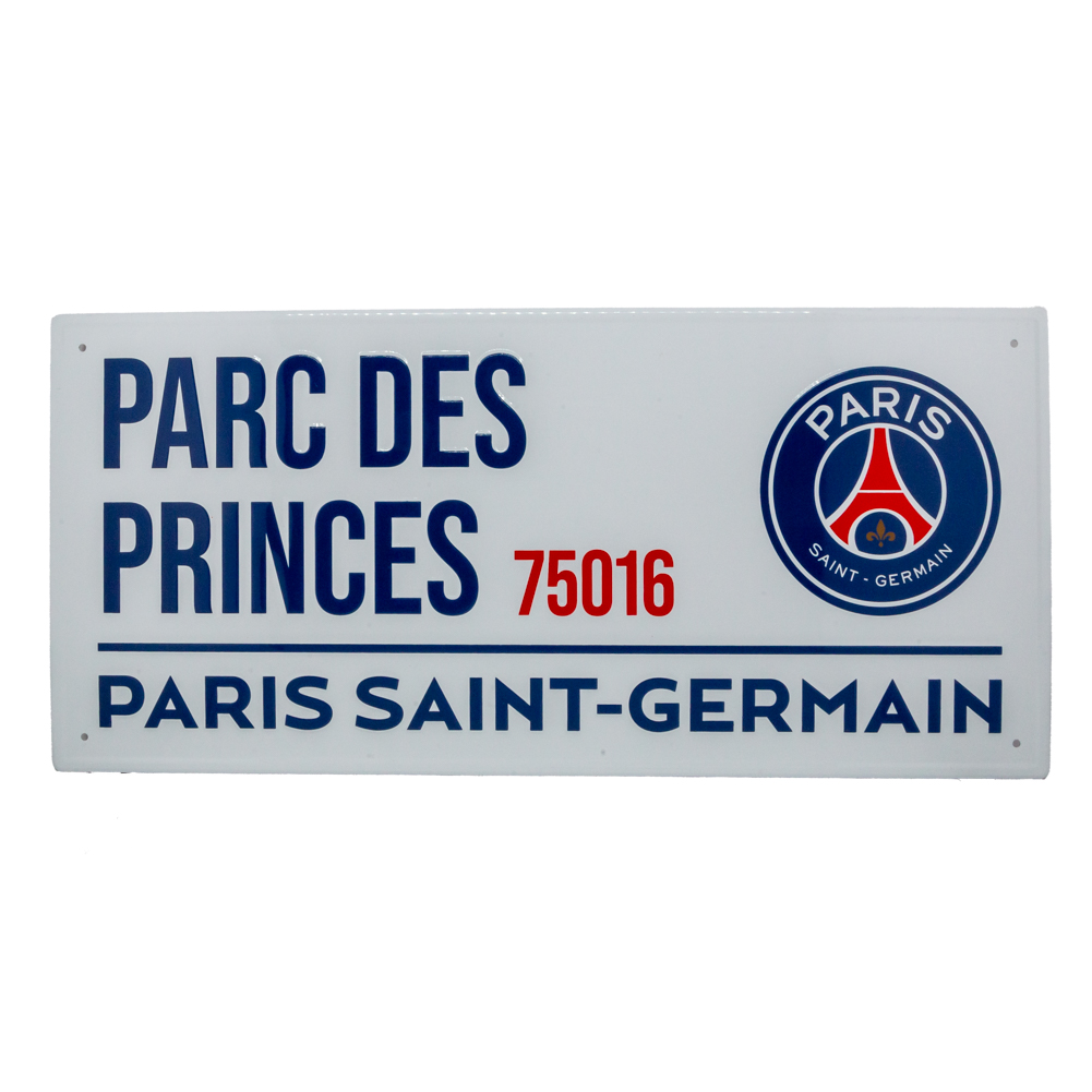 Paris Saint Germain FC White Parc Des Princes Street Sign