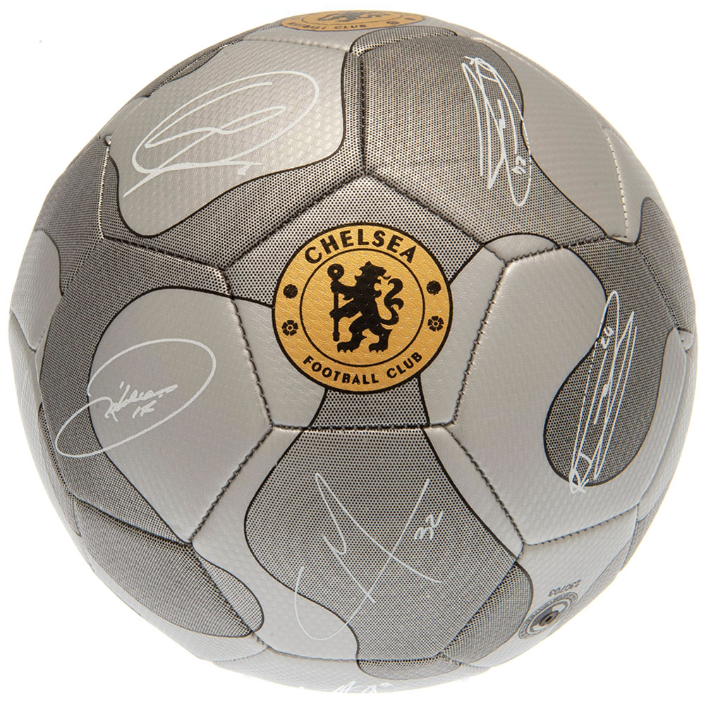Chelsea FC Size 5 - 32 Panel Grey Camouflage Signature Football - Image 3