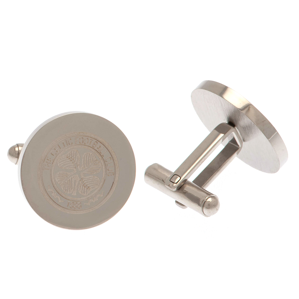 Celtic FC Stainless Steel Round Crest Cufflinks
