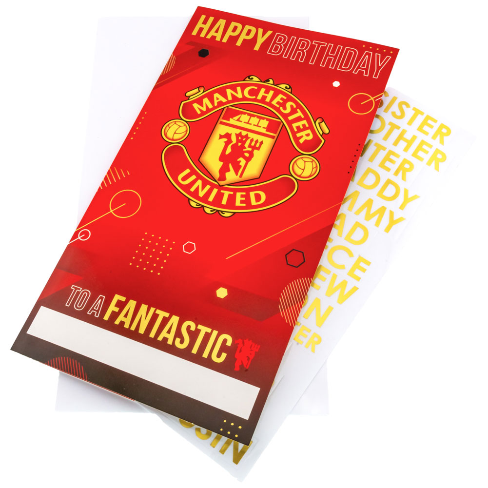 Manchester United FC Crest Personalised Birthday Card