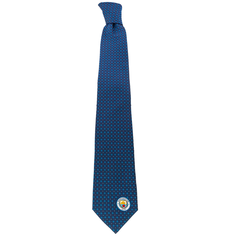 Manchester City FC Navy Blue Small Crest Tie - Image 8