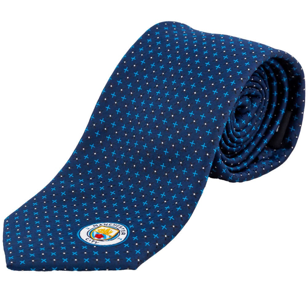 Manchester City FC Navy Blue Small Crest Tie