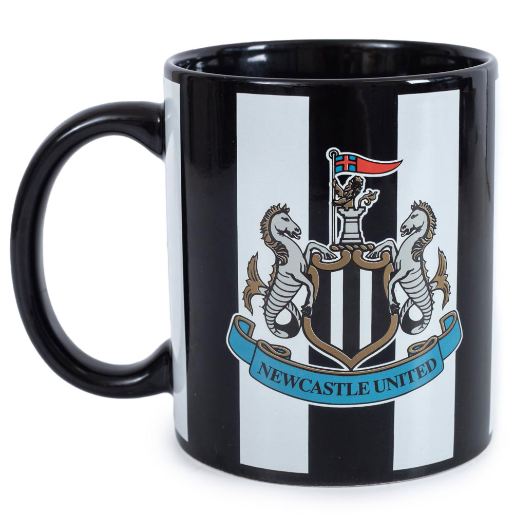 Newcastle United FC Crest 11oz Crest Striped Mug - Image 2