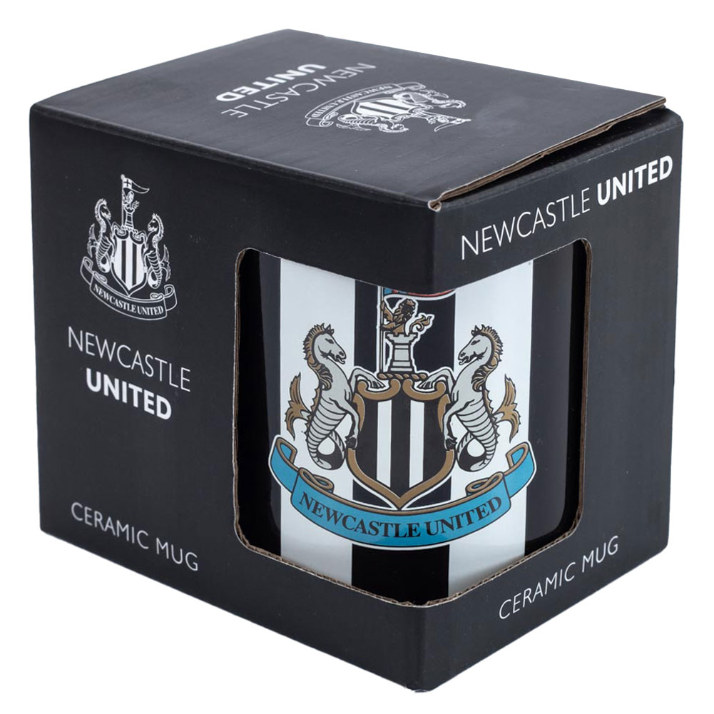 Newcastle United FC Crest 11oz Crest Striped Mug - Image 5