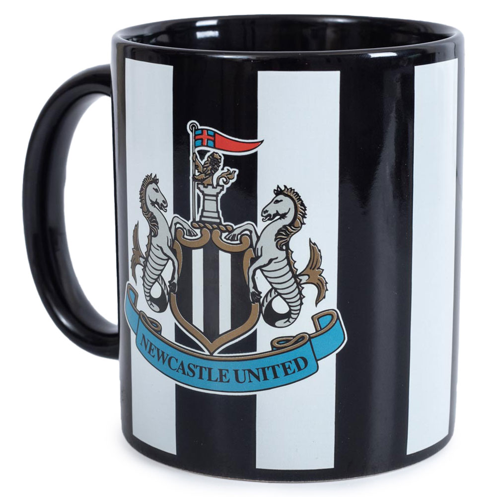 Newcastle United FC Crest 11oz Crest Striped Mug