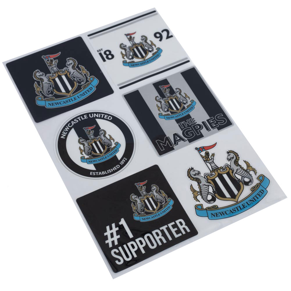Newcastle United FC 6 Assorted Car Decal Set - Image 2
