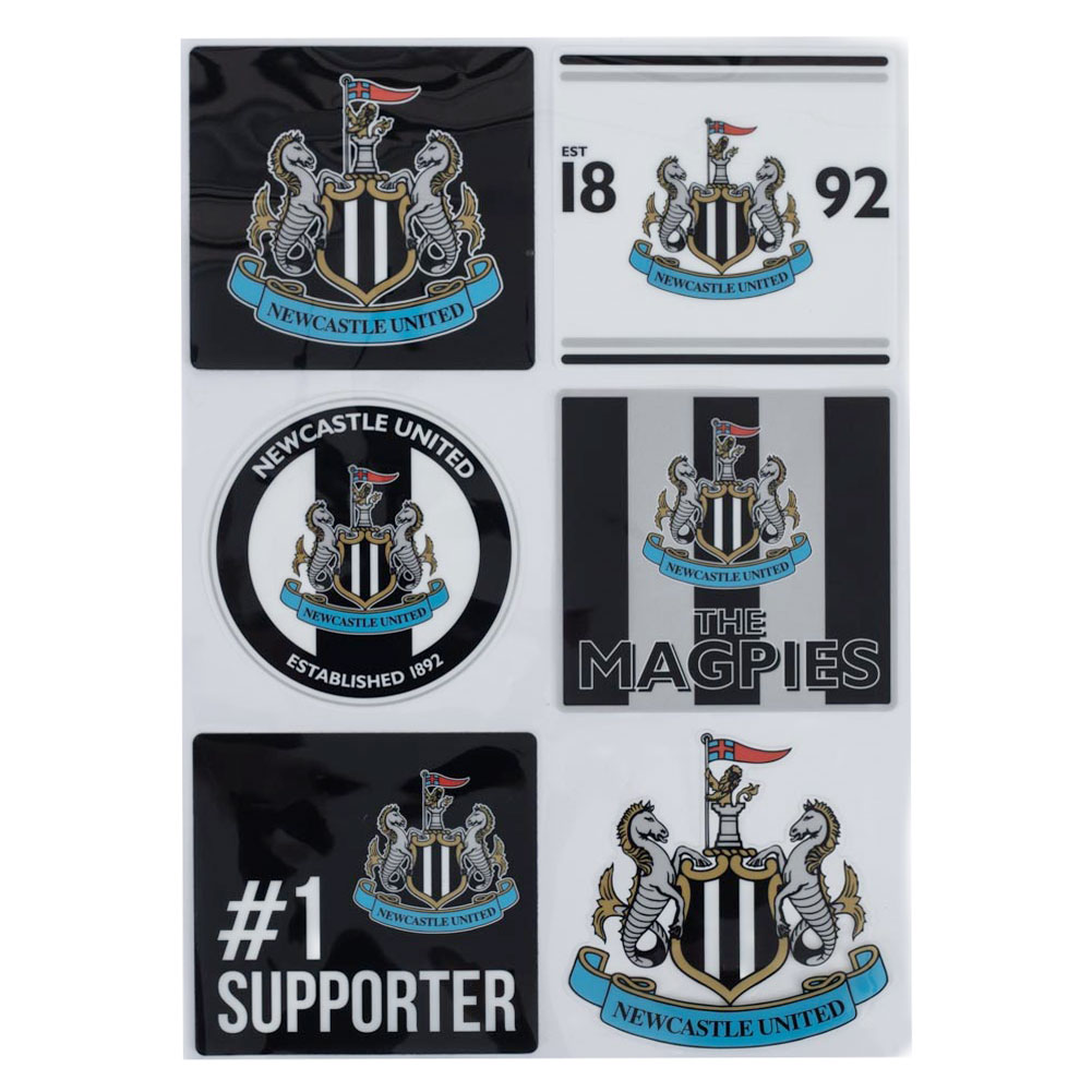 Newcastle United FC 6 Assorted Car Decal Set