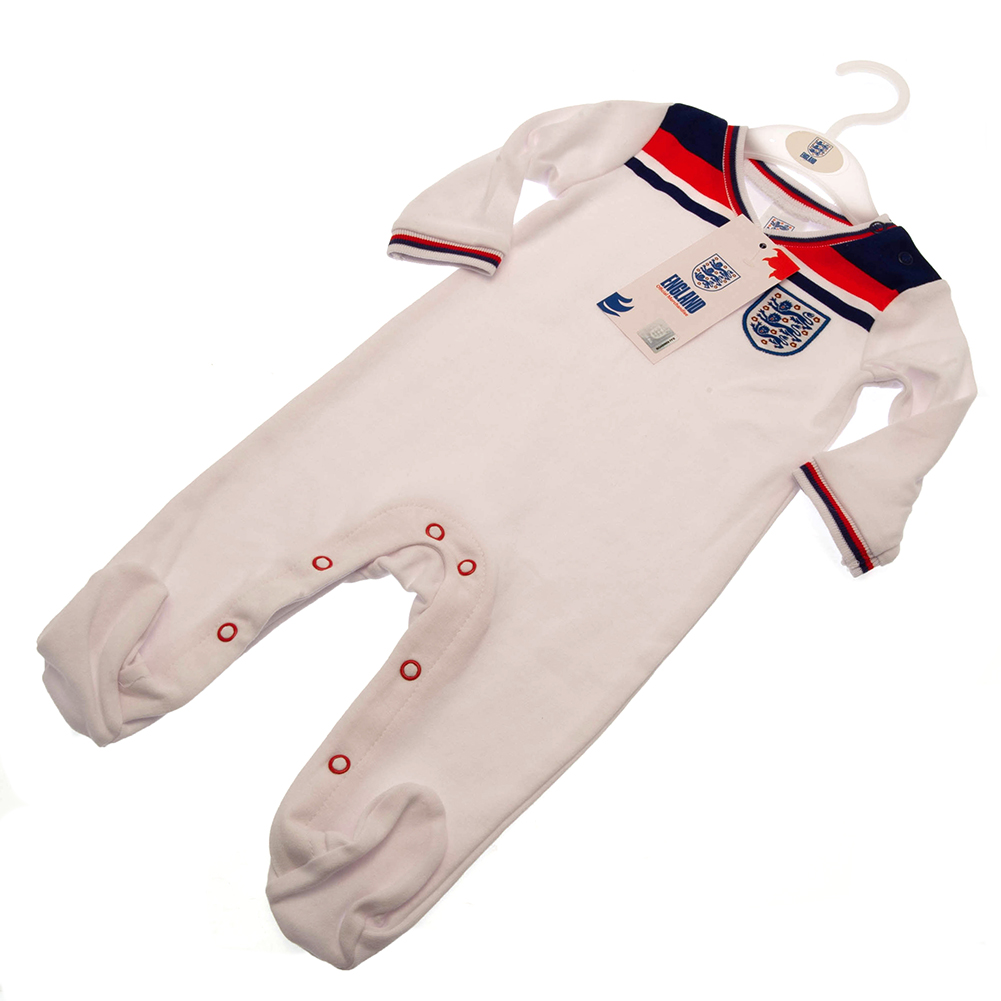 England FA 3/6 Months 1982 World Cup Retro Sleepsuit - Image 3