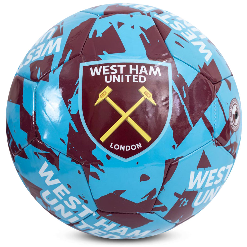 West Ham United FC Size 5 - 26 Panel Crest Graffiti Design Football