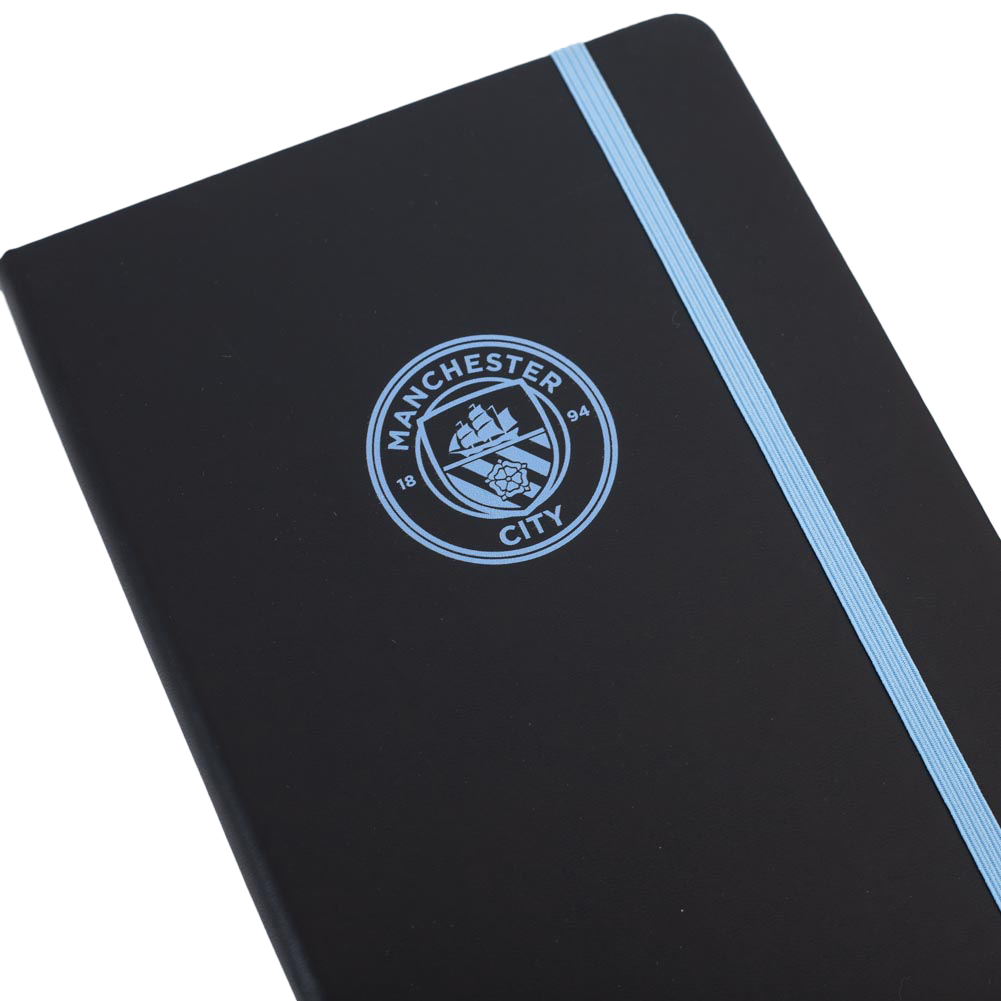 Manchester City FC Classic Faux Leather A5 Notebook - Image 2