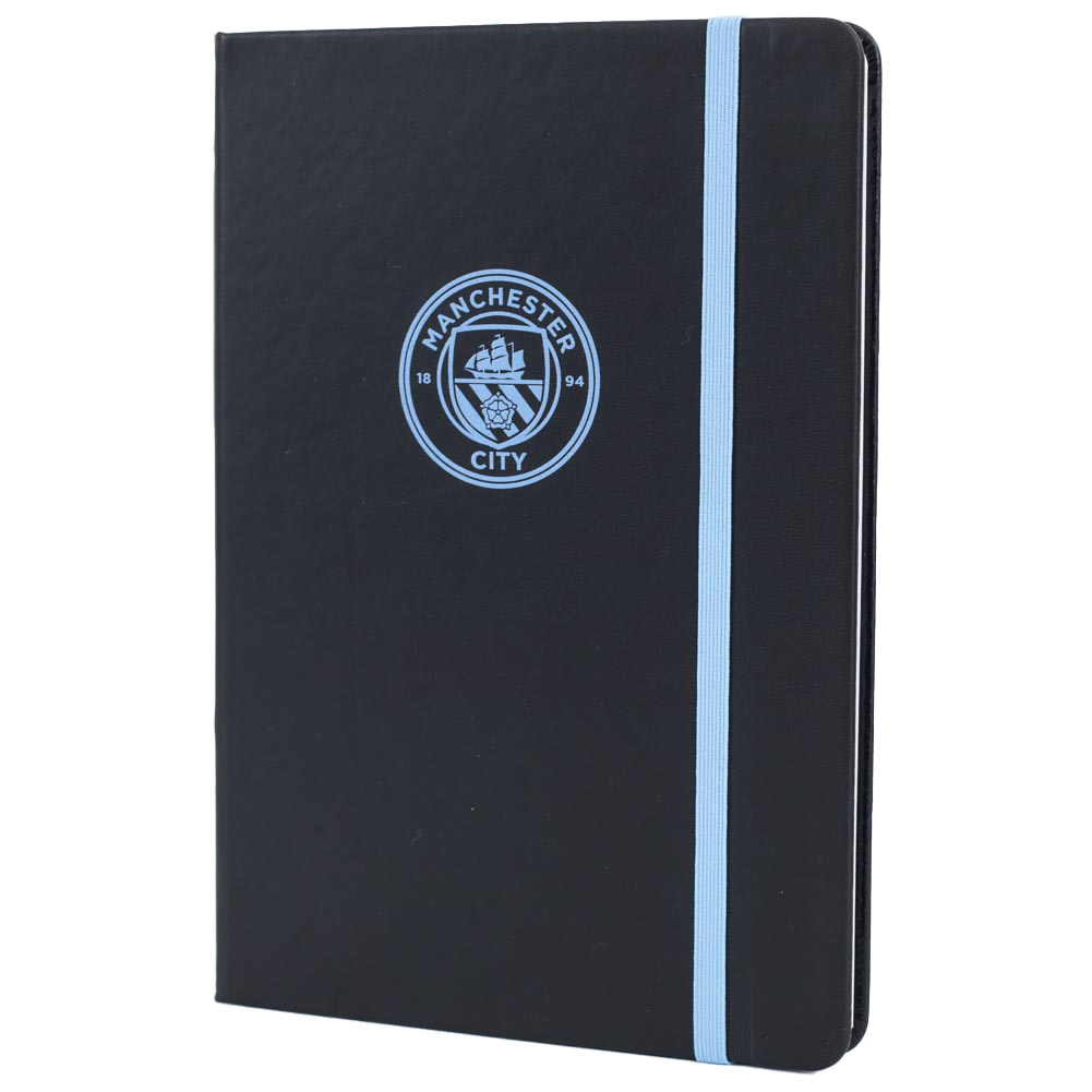 Manchester City FC Classic Faux Leather A5 Notebook - Image 4