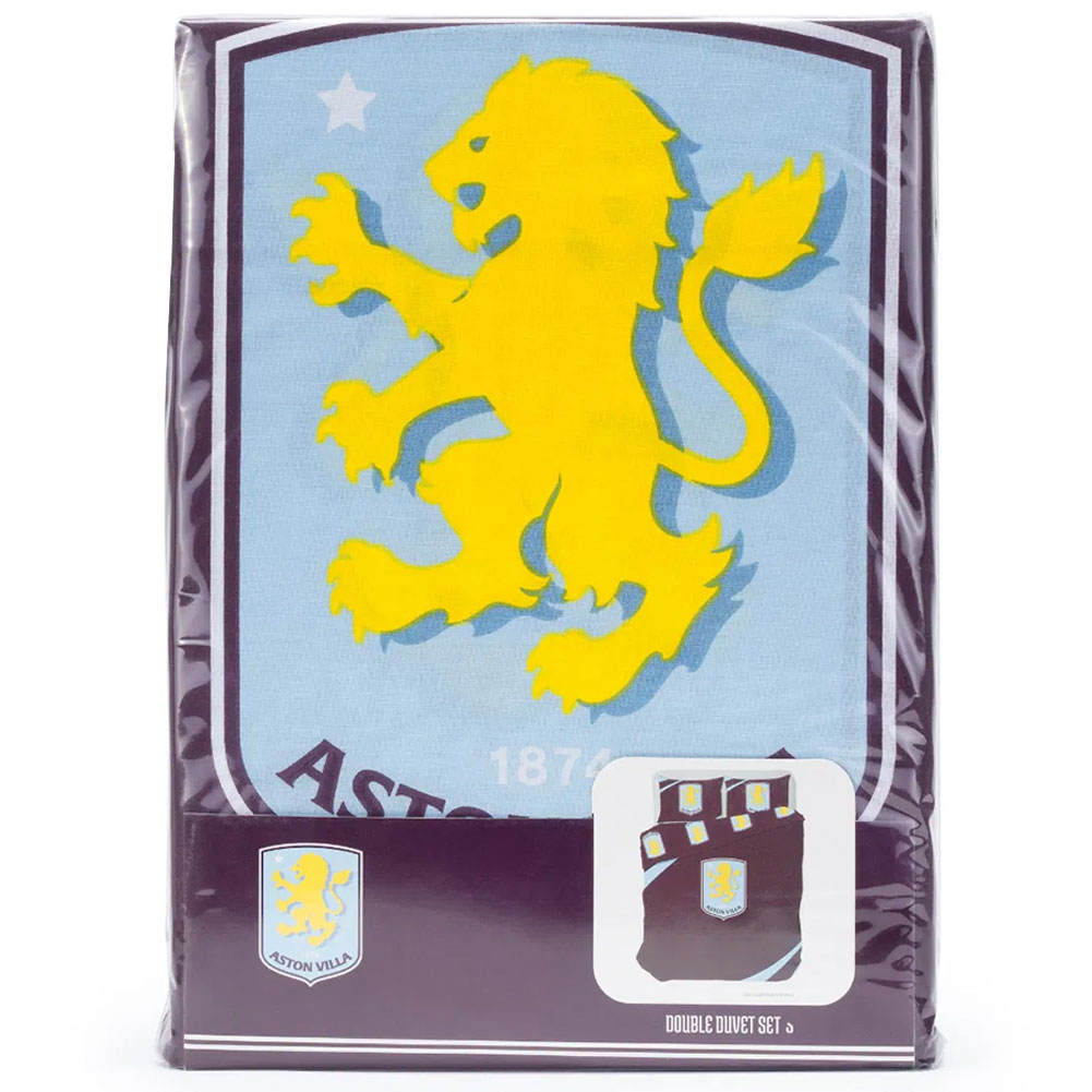 Aston Villa FC Crest Double Duvet Set - Image 3