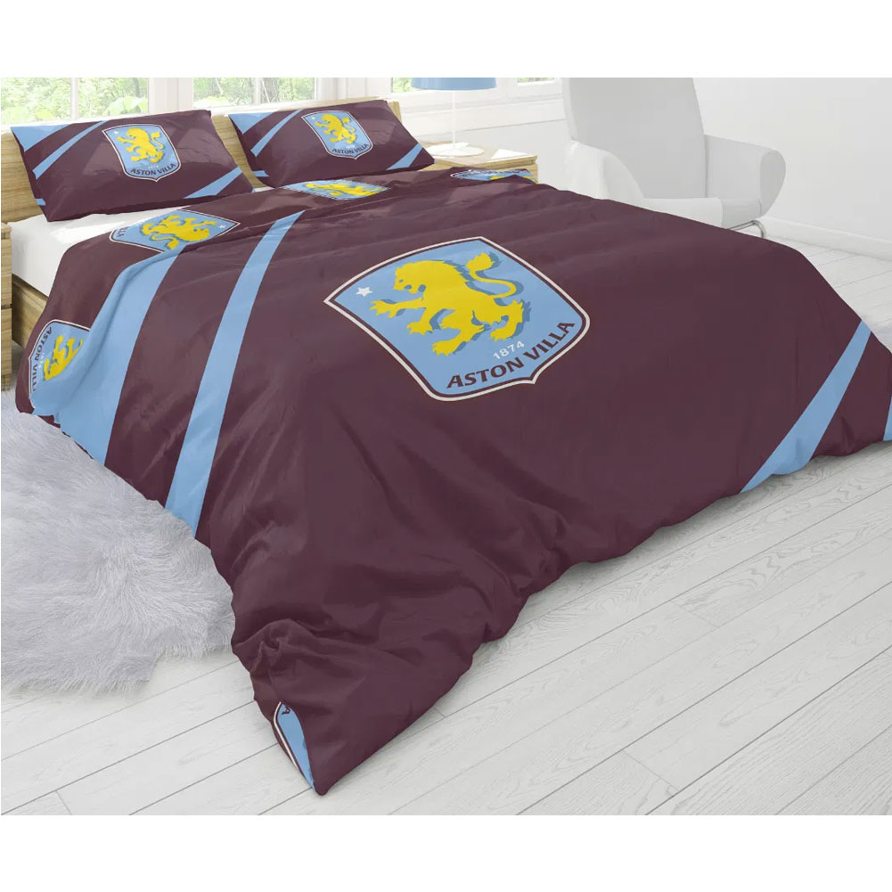 Aston Villa FC Crest Double Duvet Set