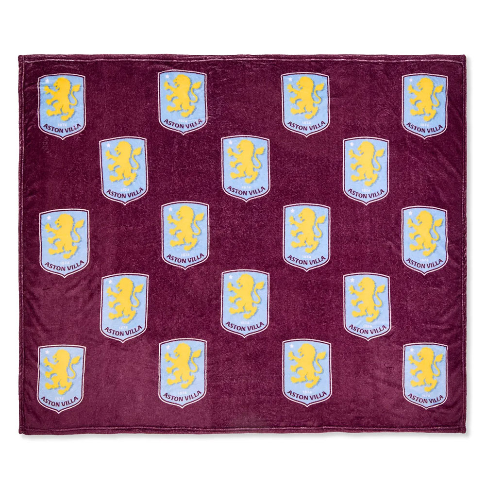 Aston Villa FC Multi Crest Fleece Blanket - Image 2