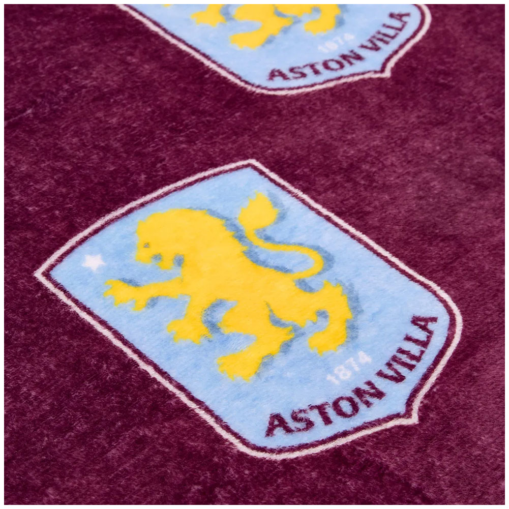 Aston Villa FC Multi Crest Fleece Blanket - Image 3