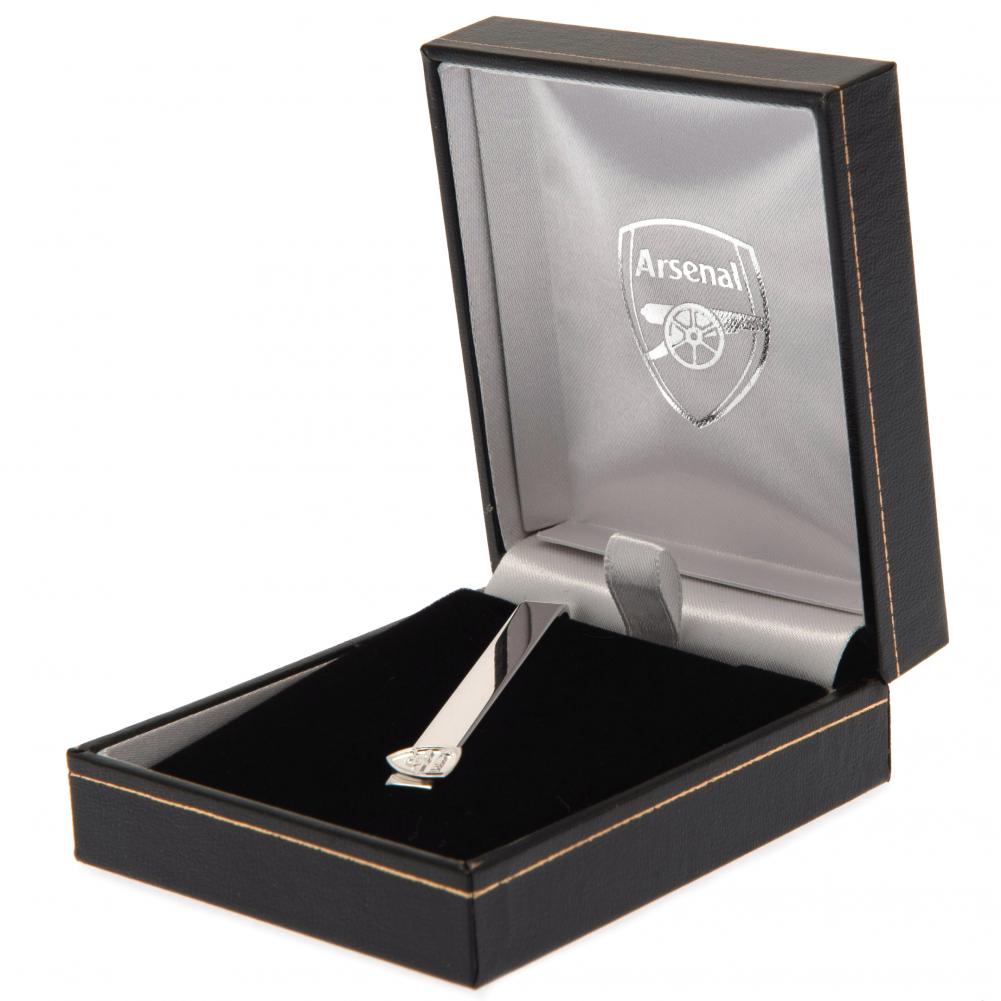 Arsenal FC Silver Plated Crest Tie Slide - Image 3