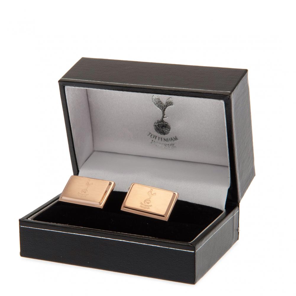 Tottenham Hotspur FC Rose Gold Plated Crest Cufflinks - Image 2