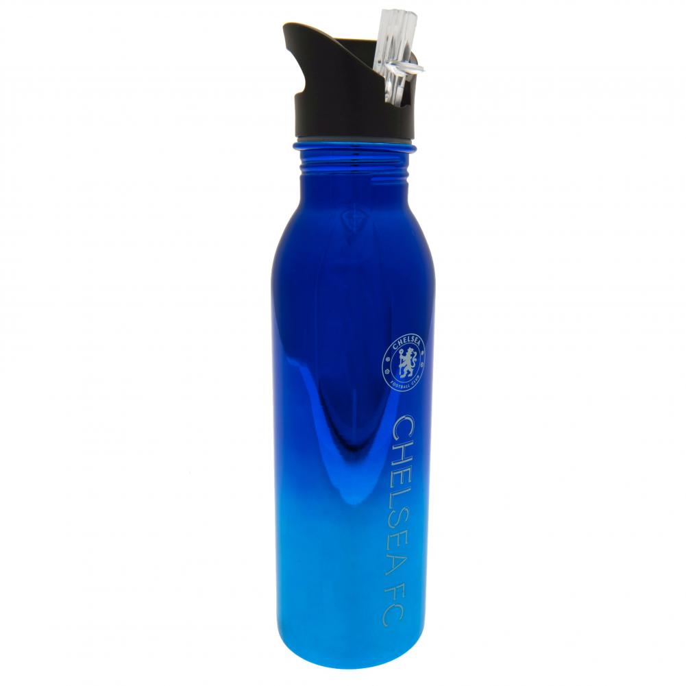 Chelsea FC 700ml Metallic Blue Drinks Bottle - Image 2