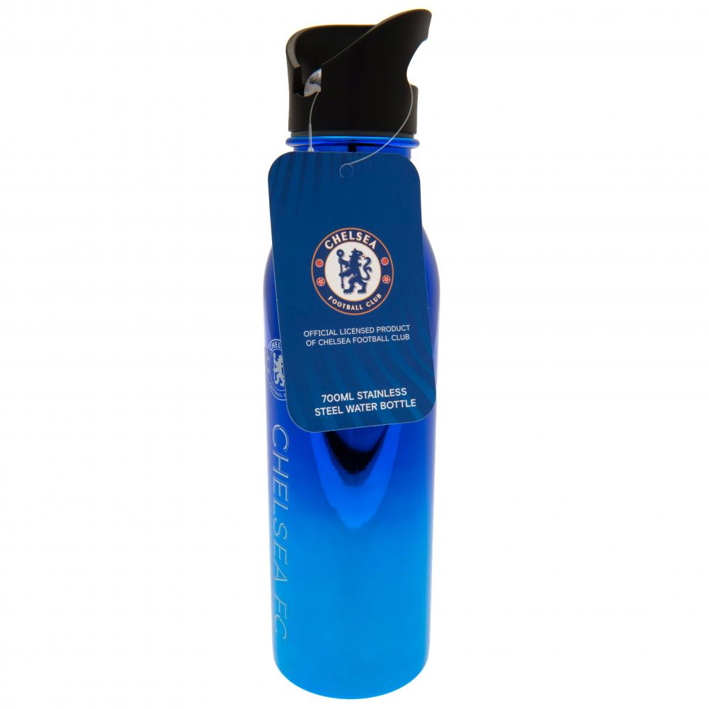 Chelsea FC 700ml Metallic Blue Drinks Bottle - Image 3